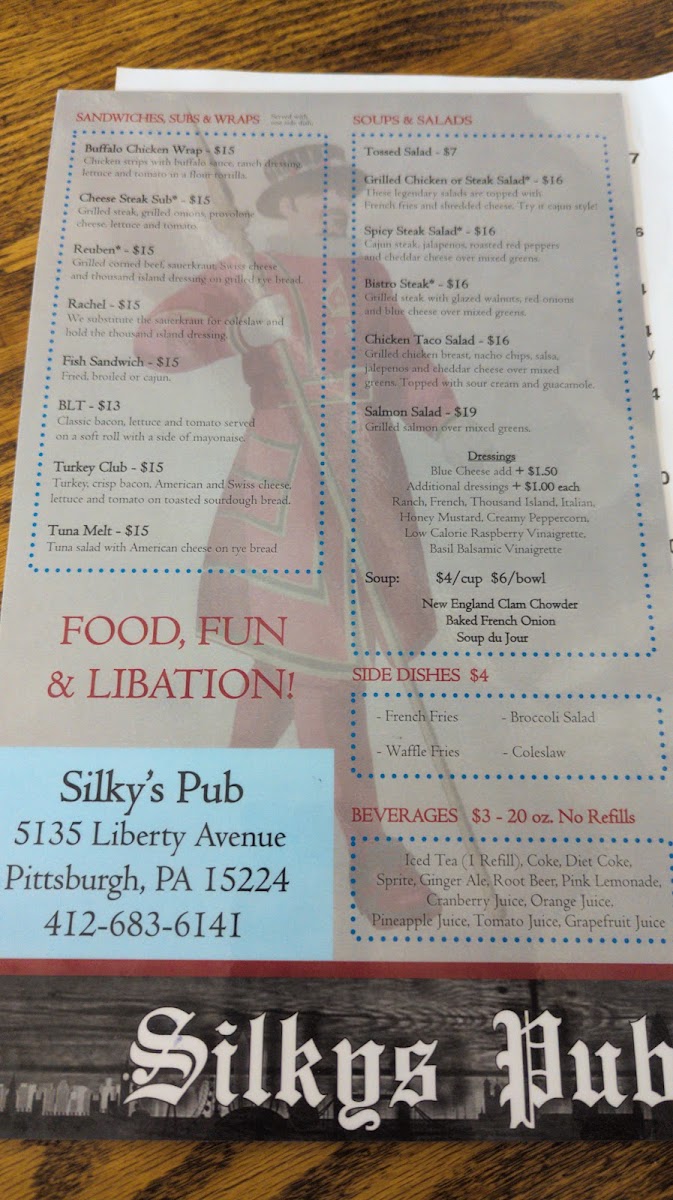 Silky's Pub Menu - Image 5